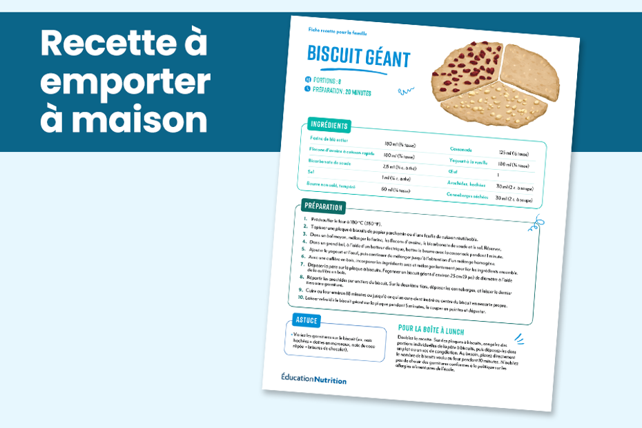Biscuit géant : Recette 