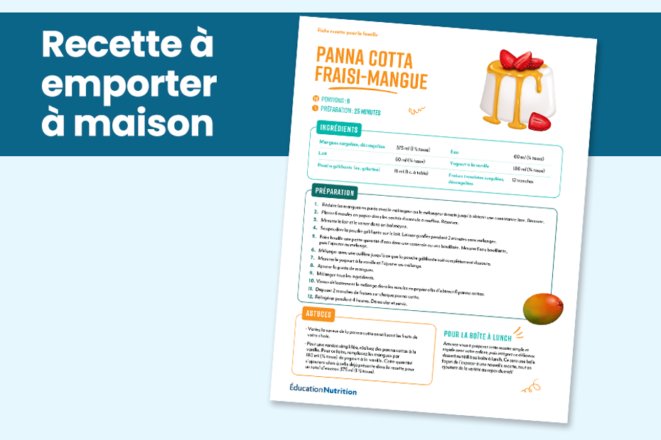 Panna cotta fraisi-mangue : Recette 