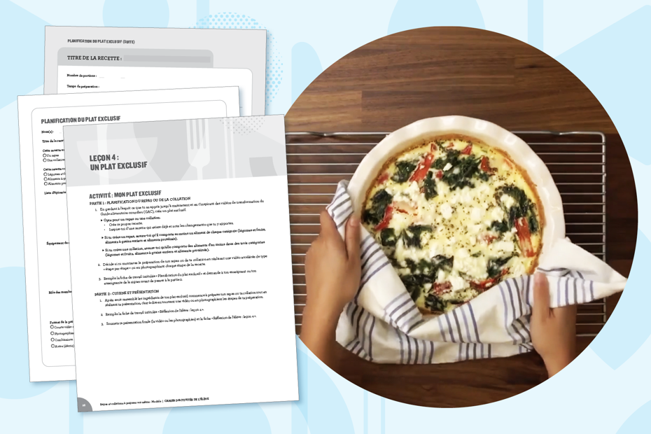 Repas et collations à préparer soi-même : leçon 4 – Un plat exclusif